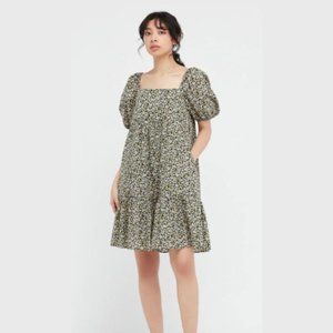 Uniqlo Women's Printed Cotton Square Neck Mini Dress - XL